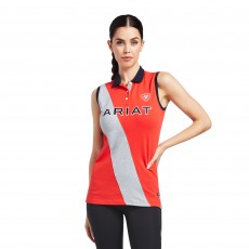 Ariat Women's Taryn Sleeveless Polo (Poppy Red)