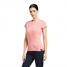 Ariat Women's Trot Line Short Sleeve T-Shirt (Peach Blossom)