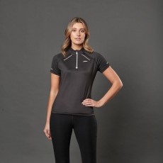 Weatherbeeta Ladies Victoria Premium Short Sleeve Top (Black)