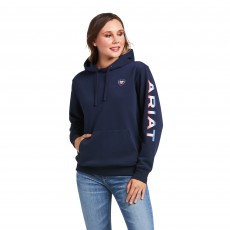 Ariat Women's Real Serape Logo Arm Sweatshirt (Navy)