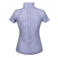 Dublin Ladies Maddison Short Sleeve Technical Airflow 1/4 Zip Top (Lavender Melange)