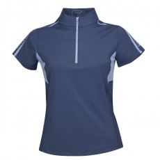 Dublin Ladies Blaze 1/4 Zip Short Sleeves Tech Training Top (Blueberry Navy)