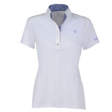 Dublin Ladies Andrea Short Sleeve Competition Printed Inner Collar Shirt (White/Lavender)