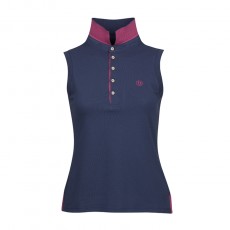 Dublin Ladies Sally Sleeveless Classic Pique Polo (Blueberry Navy)