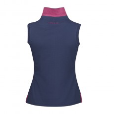 Dublin Ladies Sally Sleeveless Classic Pique Polo (Blueberry Navy)