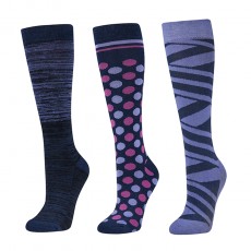 Dublin Adults 3 Pack Socks (Blueberry Navy Ombre)