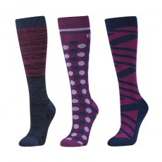 Dublin Adults 3 Pack Socks (Red Violet Ombre)