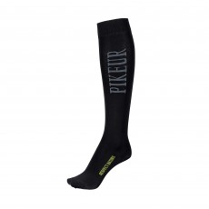 Pikeur Ladies Logo Long Socks  (Black/Grey)
