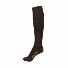 Pikeur Ladies Logo Long Socks (Dark Chocolate/Black)