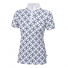 Pikeur Ladies Marou Competition-Shirt (White/Navy)