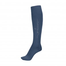 Pikeur Ladies Rhinestone Long Socks  (Vintage Blue)