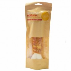 Second Nature Dog Treats 8.5in Whitehide Pressed Bone Wrapped in Chicken