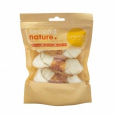 Second Nature Dog Treats 4.5in Whitehide Knotted Bone Wrapped in Chicken