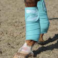 Weatherbeeta Marble Fleece Bandage 4 Pack (Turquoise Swirl Marble Print)