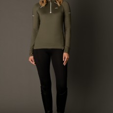 Weatherbeeta Ladies Victoria Premium Thermal Baselayer Top (Olive)