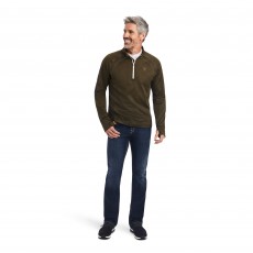 Ariat Mens Tek Team 1/2 Zip Sweatshirt (Forest Mist)