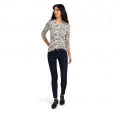 Ariat Womens Melange Print Long Sleeve T Shirt (Oatmeal)