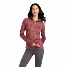 Ariat Womens Prophecy 1/4 Zip (Wild Ginger Bit Jaquard)