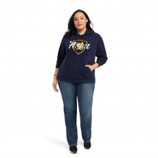 Ariat Womens Real Shield Logo Hoodie (Navy Eclipse)