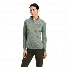 Ariat Womens Sunstopper 2.0 1/4 Zip (Hedge Green Doodle)