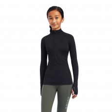 Ariat Youth Lowell 2.0 1/4 Zip Long Sleeve Baselayer (Black)