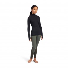 Ariat Youth Lowell 2.0 1/4 Zip Long Sleeve Baselayer (Black)