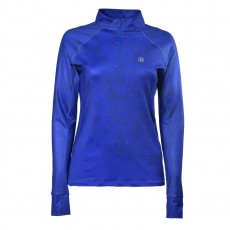 Dublin Ladies Sapphire Print Long Sleeve Top (Cobalt)