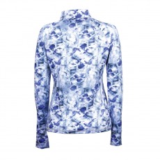 Dublin Ladies Sapphire Print Long Sleeve Top (Silver)