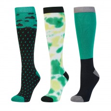 Dublin 3 Pack Socks (Emerald Clouds)