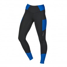 Dublin Ladies Power Performance Mid Rise Colour Block Tights (Black/Cobalt)