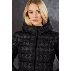 Pikeur Ladies Suri Quilted Jacket (Houndstooth Black)