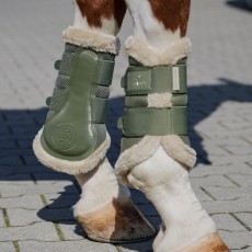 Eskadron Platinum Faux Fur Brushing Boots (Fossil)