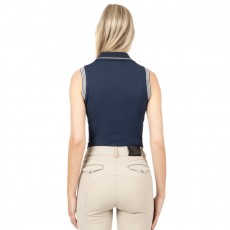 ANKY Ladies Sleeveless Polo Shirt (Dark Navy)