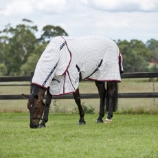 Weatherbeeta Summer Sheet Lite IV Combo Neck (White/Navy/Red)