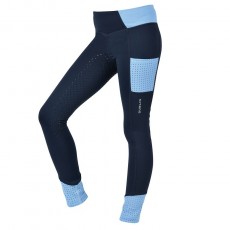 Dublin Childs Power Performance Mid Rise Colour Block Tights (Ink Navy/Bluebell)