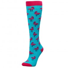 Dublin  Adults Single Pack Socks (Aqua Flamingos)