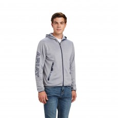 Ariat Mens Byron Full Zip Hoodie (Heather Grey)