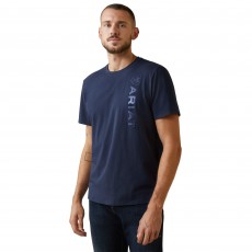 Ariat Mens Vertical Logo T-Shirt (Navy)
