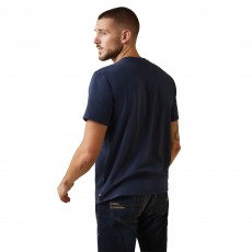 Ariat Mens Vertical Logo T-Shirt (Navy)