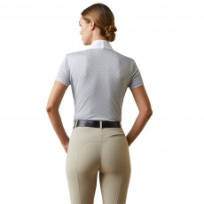 Ariat Womens Aptos Show Shirt (Pearl Grey Dot)