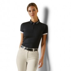 Ariat Womens Bandera 1/4 Zip Polo (Black)