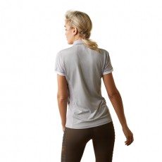 Ariat Womens Bandera 1/4 Zip Polo (Silver Sconce)
