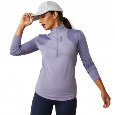 Ariat Womens Breathe 1/4 Zip Baselayer (Dusky Granite)
