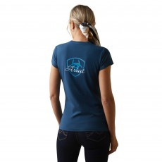 Ariat Womens Logo Script T-Shirt (Deep Petroleum)