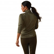 Ariat Womens Sunstopper 2.0 1/4 Zip Baselayer (Beetle Dot)
