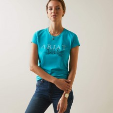 Ariat Womens Toile Dogs T-Shirt (Viridian Green)