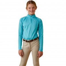 Ariat Youth Sunstopper 2.0 1/4 Zip Baselayer (Maui Blue)