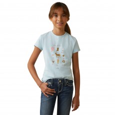 Ariat Youth Time To Show T-Shirt (Heather Mosaic Blue)