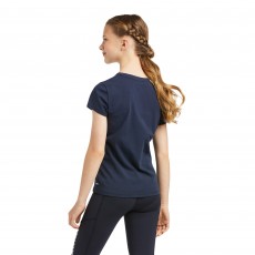 Ariat Youth Vertical Logo T-Shirt (Navy)