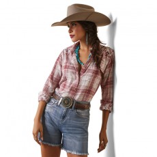 Ariat Womens Real Billie Jean Shirt (Willa Plaid Floral)